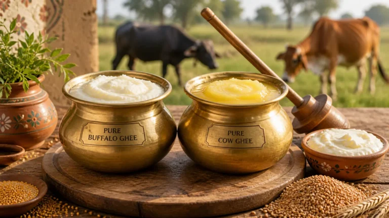 Comparison of Cow and Buffalo Desi Ghee