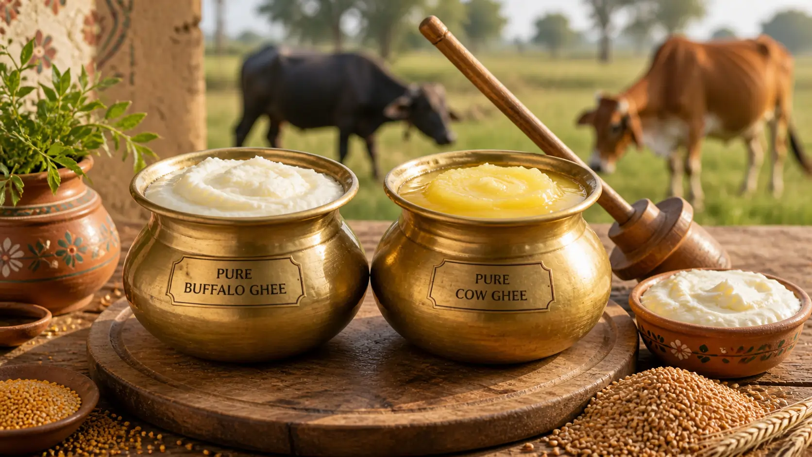 Comparison of Cow and Buffalo Desi Ghee